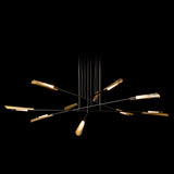 Flight 10-Light Chandelier Large detail, by Hubbardton Forge