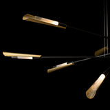 Flight 10-Light Chandelier Large detail, by Hubbardton Forge