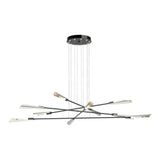 Flight 10-Light Chandelier Large in Ink, Sterling by Hubbardton Forge