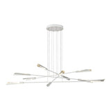 Flight 10-Light Chandelier Large in White, Sterling by Hubbardton Forge