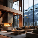 Flight 10-Light Chandelier lifestyle view by Hubbardton Forge
