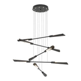 Flight 10-Light Chandelier Small in Black, Black by Hubbardton Forge