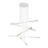 Flight 10-Light Chandelier Small in White, Sterling by Hubbardton Forge
