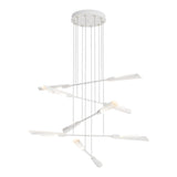 Flight 10-Light Chandelier Small in White, White by Hubbardton Forge