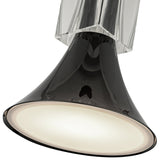 Floe Pendant Light Glossy Black Clear Crystal By Kuzco - Detailed View