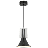 Floe Pendant Light Glossy Black Clear Crystal By Kuzco