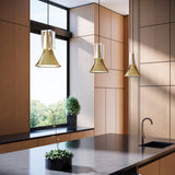 Floe Pendant Light Metallic Brass Clear Crystal By Kuzco - Lifestyle View