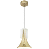 Floe Pendant Light Metallic Brass Clear Crystal By Kuzco