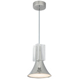 Floe Pendant Light Polished Nickel Clear Crystal By Kuzco - Side View