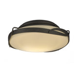 Flora Flush Mount in Natural Iron by Hubbardton Forge