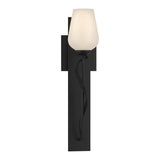 Flora Wall Sconce in Black, Opal Glass by Hubbardton Forge