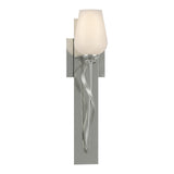 Flora Wall Sconce in Sterling, Opal Glass by Hubbardton Forge