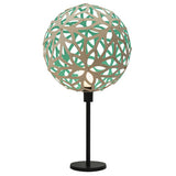 Floral Table Lamp Bamboo Aqua By David Trubridge