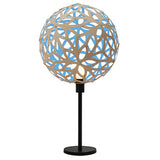 Floral Table Lamp Bamboo Blue By David Trubridge