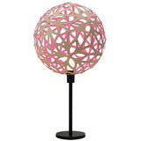 Floral Table Lamp Bamboo Pink By David Trubridge