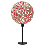 Floral Table Lamp Bamboo Red By David Trubridge