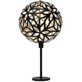 Floral Table Lamp Black Bamboo By David Trubridge