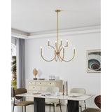 Florian 36-inch 8-light Brushed Gold and Clear Glass Chandelier