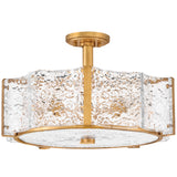 Florian Semi Flush Mount Medium Distressed Brass By Frederic Ramond 2