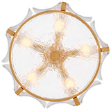 Florian Semi Flush Mount Medium Distressed Brass By Frederic Ramond Detailed View