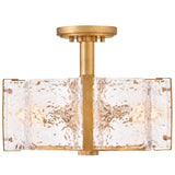 Florian Semi Flush Mount Small Distressed Brass By Frederic Ramond2