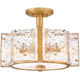 Florian Semi Flush Mount Small Distressed Brass By Frederic Ramond3