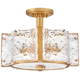 Florian Semi Flush Mount Small Distressed Brass By Frederic Ramond