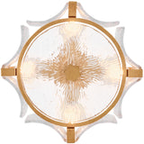 Florian Semi Flush Mount Small Distressed Brass By Frederic Ramond Detailed View