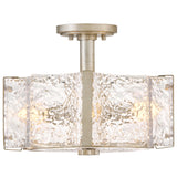 Florian Semi Flush Mount Small Glacial By Frederic Ramond Front View