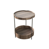 Flow Double Side Table By Accord, Finish: American Walnut, , | Casa Di Luce Lighting