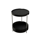 Flow Double Side Table By Accord, Finish: Charcoal, , | Casa Di Luce Lighting