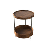 Flow Double Side Table By Accord, Finish: Imbuia, , | Casa Di Luce Lighting