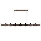 Flow Linear Pendant Light Anerican Walnut By Accord, , | Casa Di Luce Lighting
