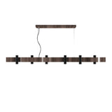 Flow Linear Pendant Light By Accord, Color: American Walnut, Size: Medium, ,| Casa Di Luce Lighting