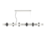 Flow Linear Pendant Light By Accord, Color: Organic White, Size: Medium, ,| Casa Di Luce Lighting
