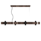 Flow Linear Pendant Light By Accord, Color: American Walnut, Size: Small, ,| Casa Di Luce Lighting