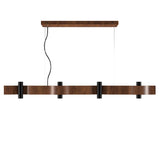 Flow Linear Pendant Light By Accord, Color: Imbuia, Size: Small, ,| Casa Di Luce Lighting