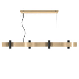 Flow Linear Pendant Light By Accord, Color: Maple, Size: Small, ,| Casa Di Luce Lighting