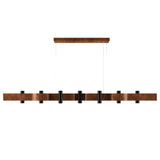 Flow Linear Pendant Light Imbuia By Accord, , | Casa Di Luce Lighting