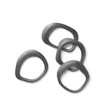 Flow Napkin Rings - Black Brass by Ferm Living