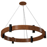 Flow Round Pendant Light Imbuia By Accord, , | Casa Di Luce Lighting