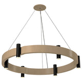 Flow Round Pendant Light Maple By Accord, , | Casa Di Luce Lighting