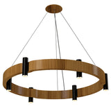 Flow Round Pendant Light Teak By Accord, , | Casa Di Luce Lighting