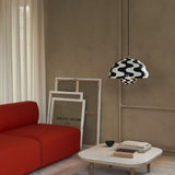 Flowerpot VP2 Pendant Black White Pattern By And Tradition Lifestyle View