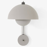 Flowerpot VP8 Plug In Wall Sconce Matt Light Grey By And Tradition Front View