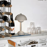 Flowerpot VP9 Portable Table Lamp Grey Beige By And Tradition Lifestyle View