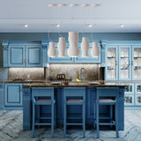 Fluid II Pendant Light White By Geo Contemporary Lifestyle View 2