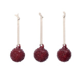 Flurry Glass Baubles, Set of 3 - Small / Picante Red