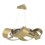 Flux LED Pendant Large in Modern Brass by Hubbardton Forge