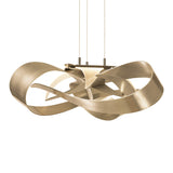 Flux LED Pendant Small, shown in Soft Gold, by Hubbardton Forge
